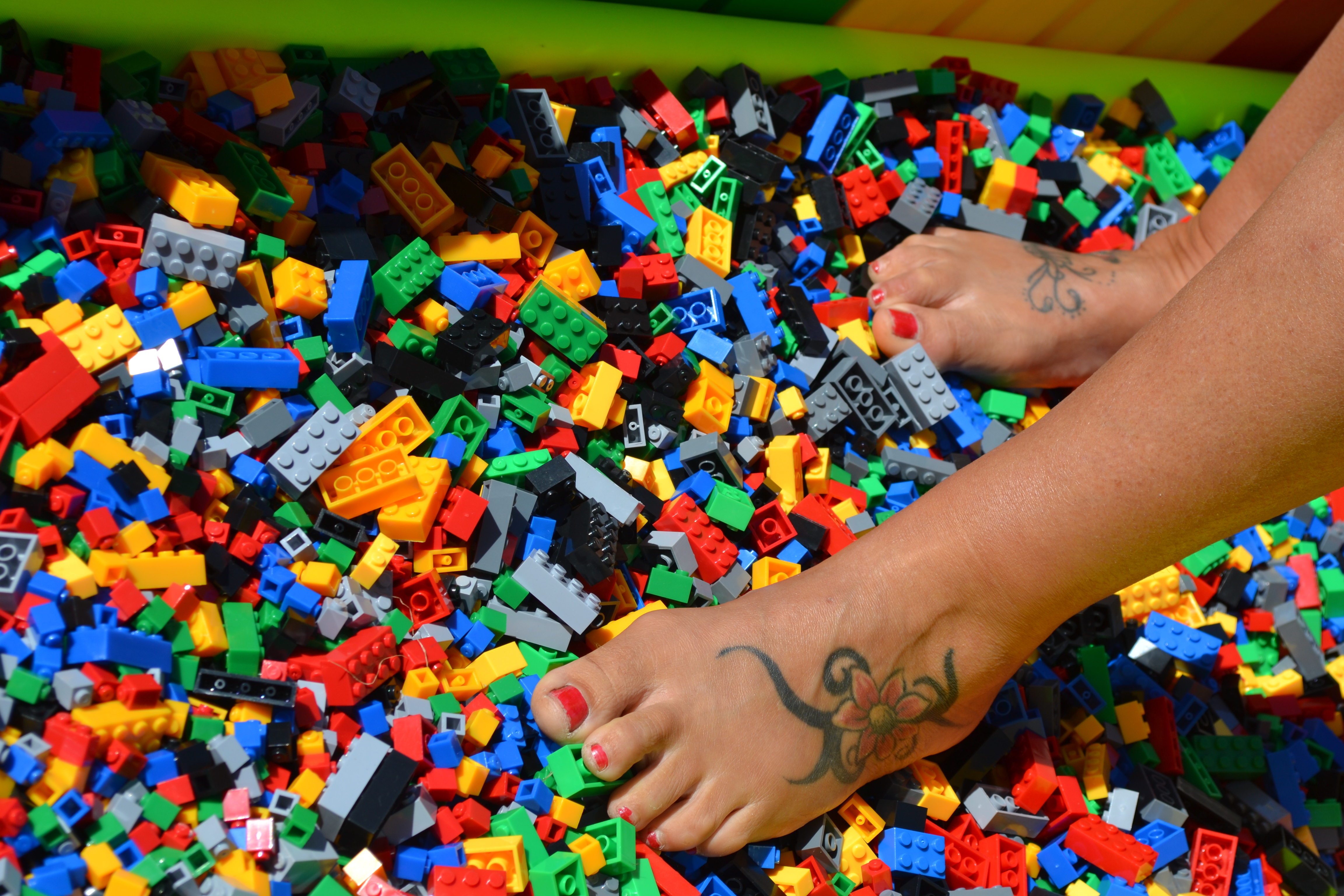 Feet on Lego