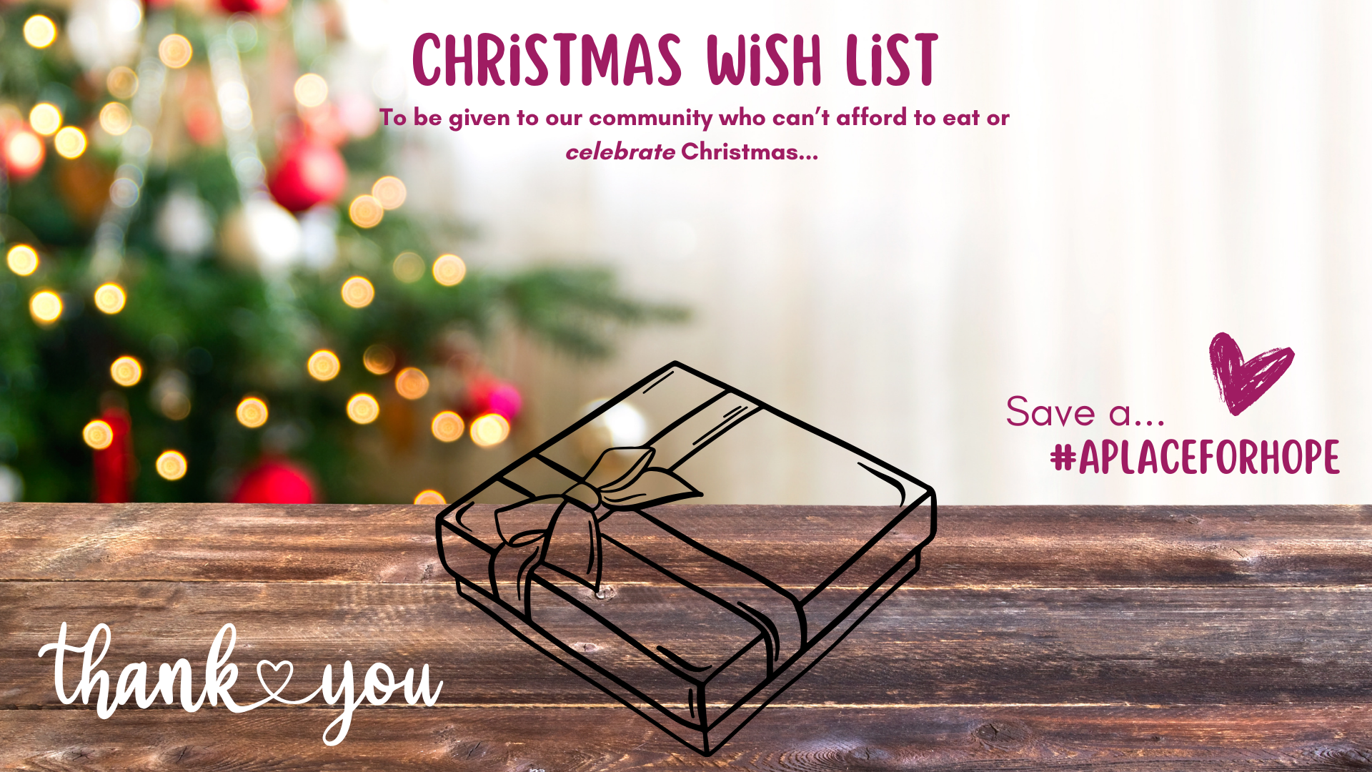 Donate food gifts and other items